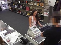 Ex dominatrix pawns her stuff and fucked at the pawnshop