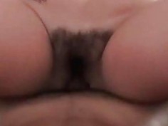 Pretty hottie sucks on dudes penis for cumshot