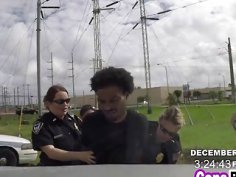 BBW dirty mouth police cops savoring big black cock suspect outdoor